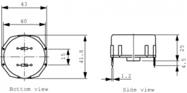 RN152-10/02, Inductor, radial 1.8 mH (2x) 10 A (2x), Schaffner