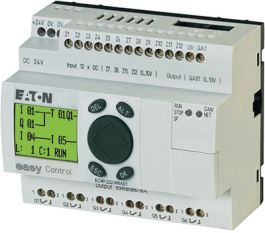 EC4P-222-MRAD1, Easy Control EASY, 12 DI (4 D/A), 6 RO, 1 AO, Eaton