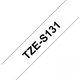 TZE-S131, Label Tape 12 mm Black on Transparent 8 m, Brother