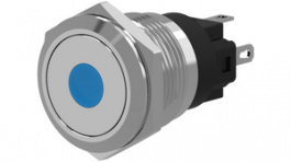 82-6153.1214, Push-button Switch, vandal proof stainless steel 22 mm 240 VAC 3 A 1 change-over, EAO