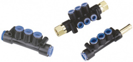 KM13-04-08-3, Push-on plug distributor rail, SMC PNEUMATICS