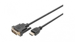 DB-330300-020-S, Video Cable, HDMI Plug - DVI-D 18 + 1-Pin Male 2m, DIGITUS