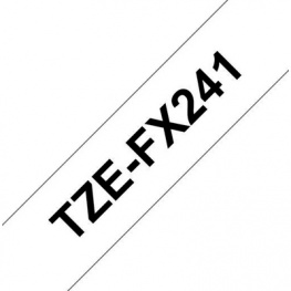 TZE-FX241, Label Tape 18 mm Black on White 8 m, Brother