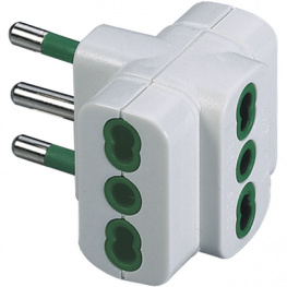 82.180, Branch plug 3-pin IT White 2P+T 16A, FME Fanton
