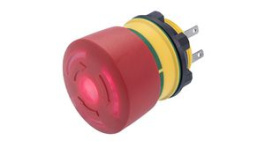 84-5341.2B20, Emergency Stop Switch, 2NC, IP65/IP67, Faston Terminal, 2.8 x 0.5 mm, EAO