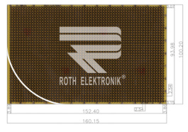 RE200-LFDS, Laboratory card FR4 epoxy heat tin-plated, Roth Elektronik
