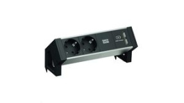 937.111, Desk Outlet DESK 2 2x DE Type F (CEE 7/3) Socket / USB-A Socket - GST18i3 Plug 200mm, Bachmann