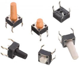 430186095716, Tactile Switch, 50 mA, 12 VDC, WURTH Elektronik
