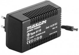 9118165000, 9118 AC/DC PSU 16V 2,5A w/female conn, Mascot