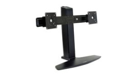 33-396-085, Dual LCD Monitor Stand, 24", 100x100/75x75, 15.4kg, Black, Ergotron