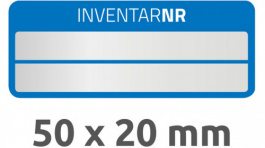 6910, Inventory Labels, 10 sheets/50 labels, 50 x 20 mm, Silver / Blue, Zweckform