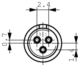 09 9750 30 03, Appliance socket series 719 3-pin Poles 3 3 A 60 VAC/VDC, Binder
